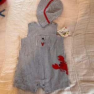 Baby one piece and hat NWT